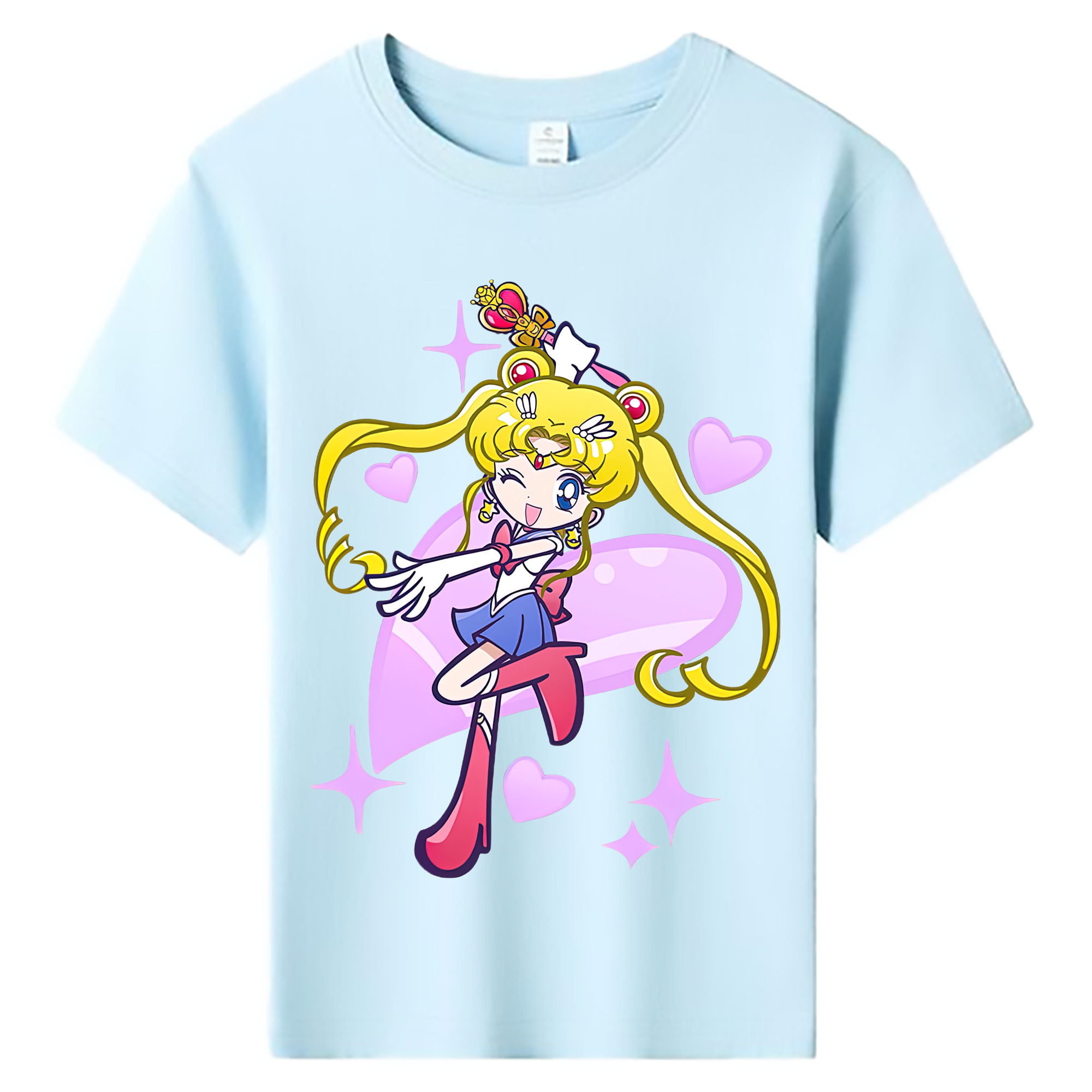 （画像用） 美少女戦士セーラームーン 月野 うさぎ つきの うさぎ Sailor Moon Tsukino Usagi 綿100％キッズTシャツ（フロントプリント）